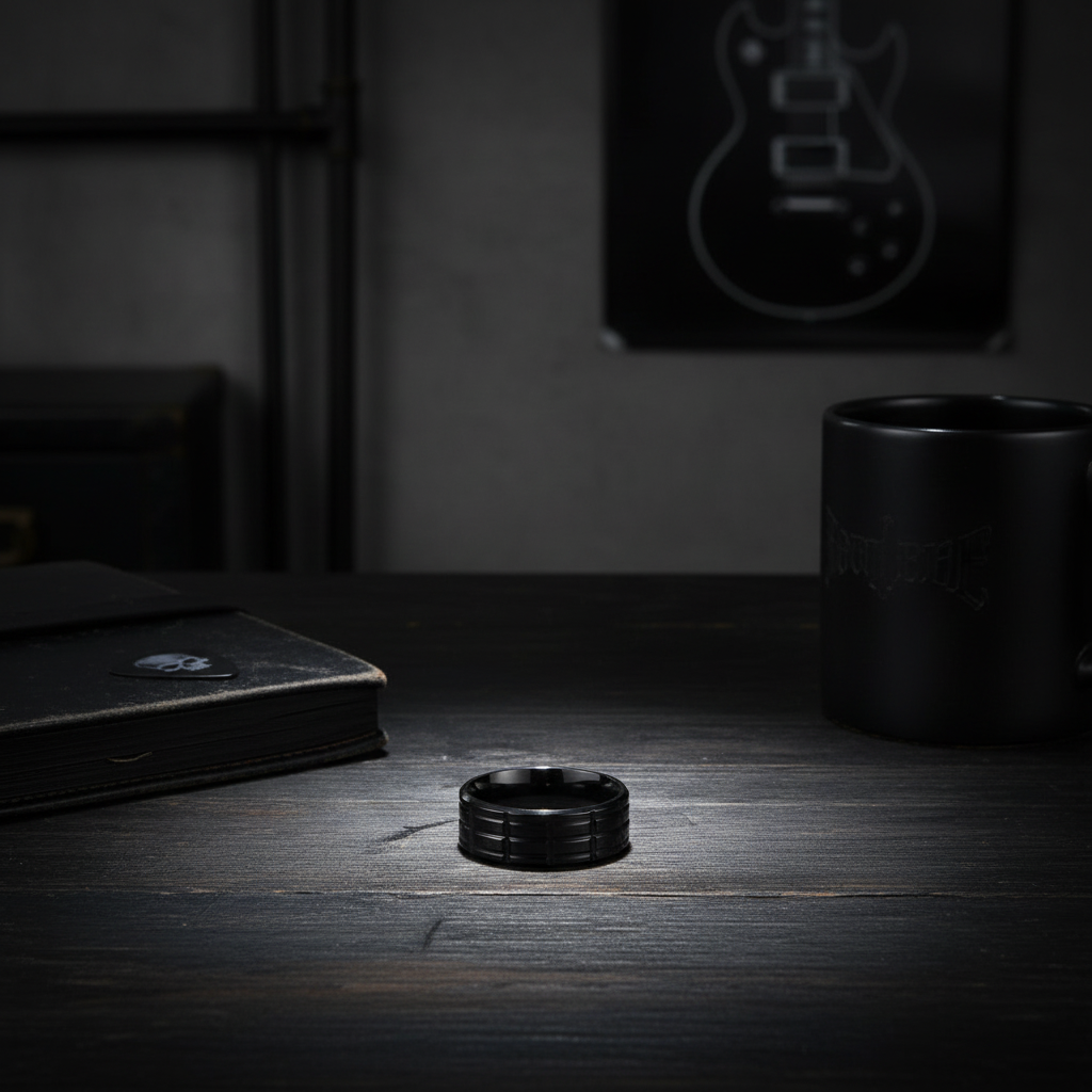 GRUFF Ring — Black Steel