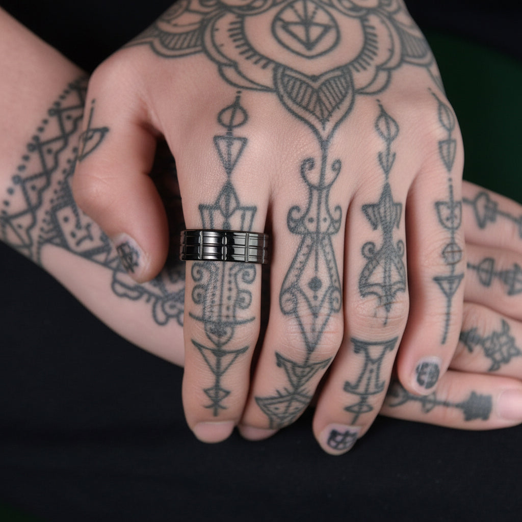 GRUFF Ring — Black Steel