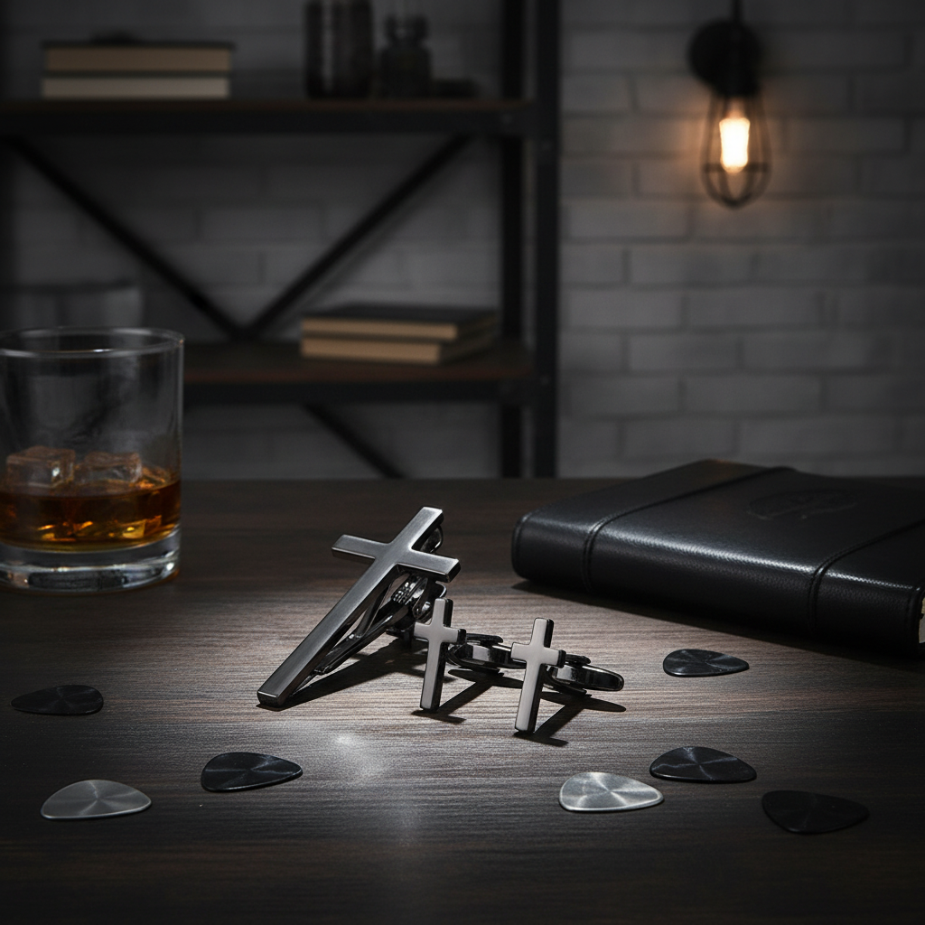 GRUFF Tie Bar — Crucifix