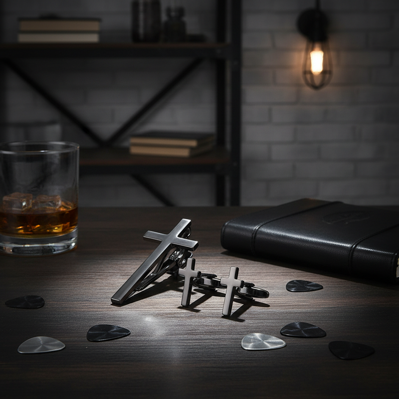 GRUFF Tie Bar — Crucifix