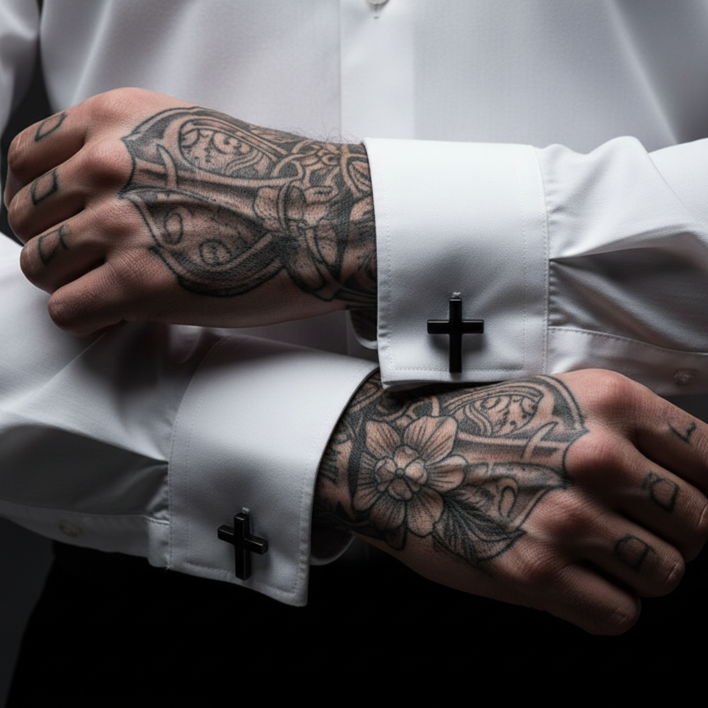 GRUFF Tie Bar — Crucifix